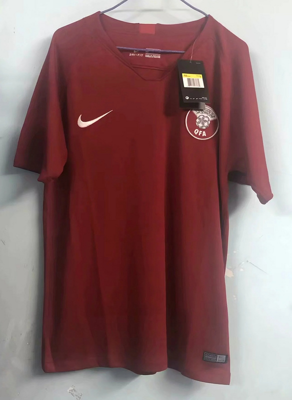 19-20 Qatar Home Red Soccer Jersey