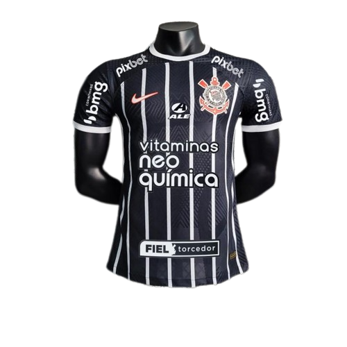 Corinthians Soccer Jersey Away Player Version 2023/24 With All Sponsors