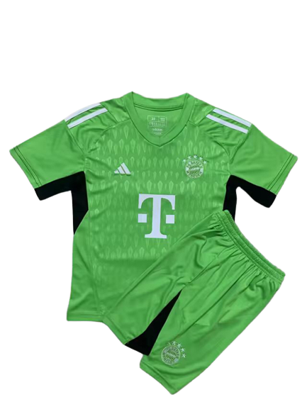 Kids Bayern Munich Soccer Kit Goalkeeper Green Replica 2023/24