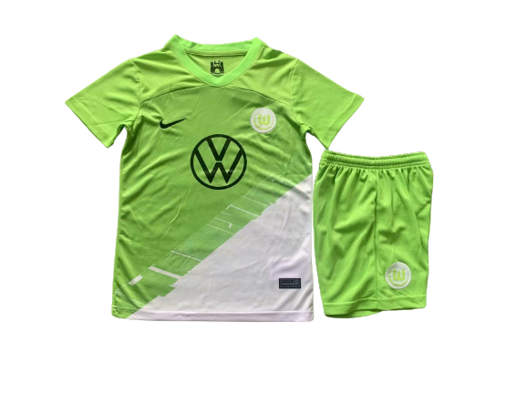 Kids VFL Wolfsburg Soccer Kit Home Replica 2023/24