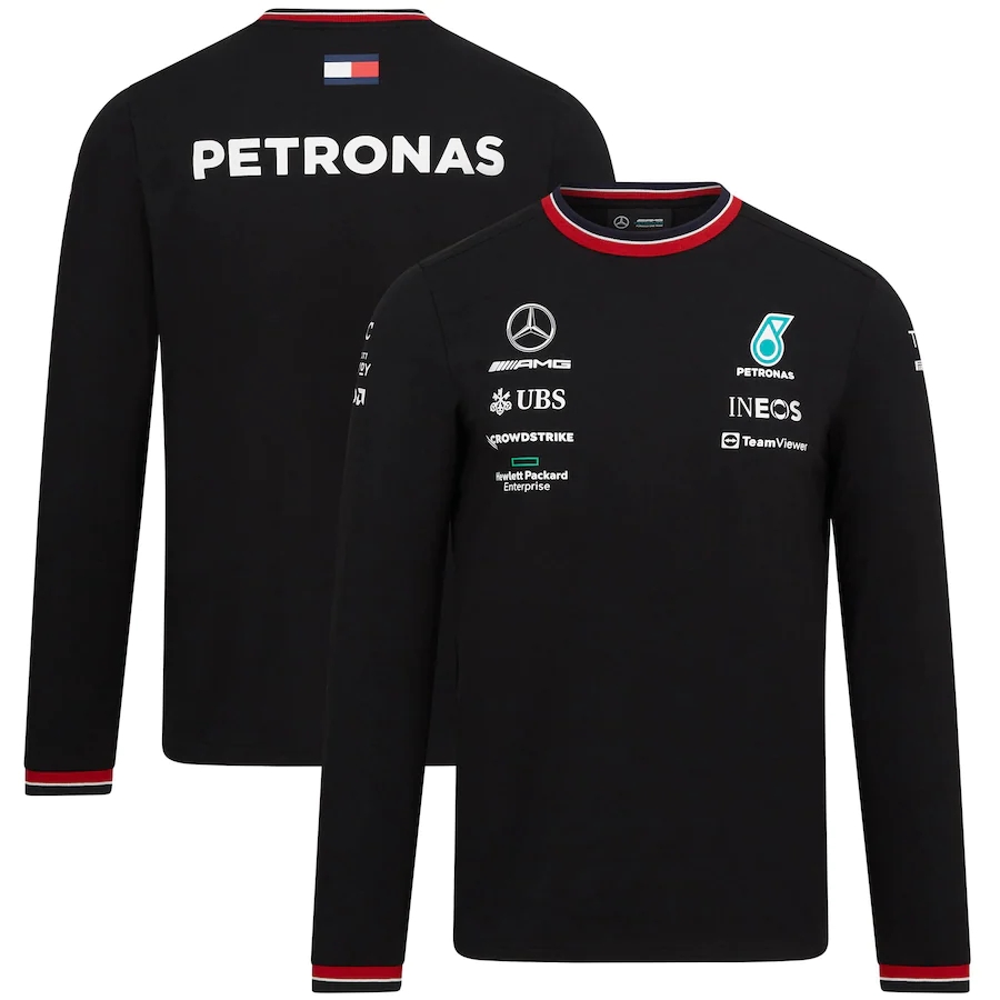 Mercedes AMG Petronas F1 Racing Team Long Sleeve T-Shirt - Black 2022