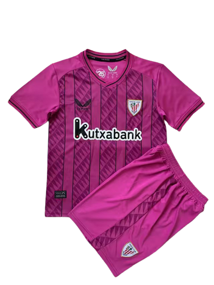 Kids Athletic Bilbao Soccer Kit Goalkeeper Pink Replica 2023/24