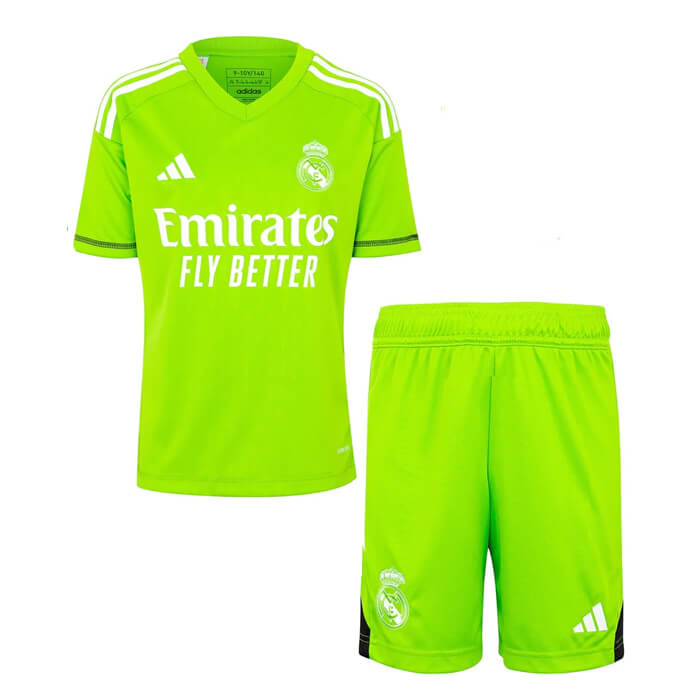 Kids Real Madrid Soccer Kit Goalkeeper Green Replica 2023/24