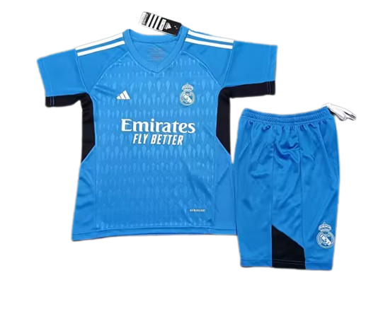 Kids Real Madrid Soccer Kit Goalkeeper Blue Replica 2023/24