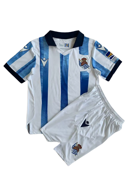 Kids Real Sociedad Soccer Kit Home Replica 2023/24