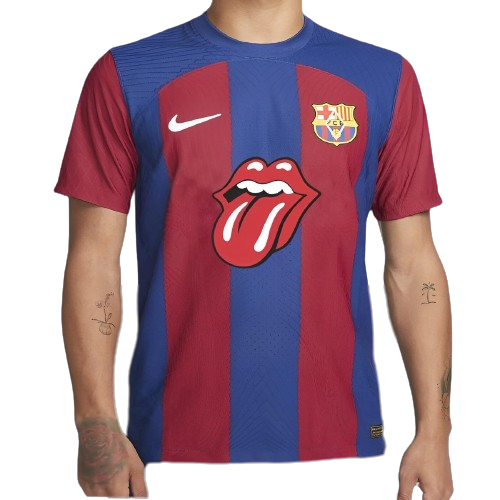 Barcelona Soccer Jersey Home Rolling Stones Special Replica 2023/24