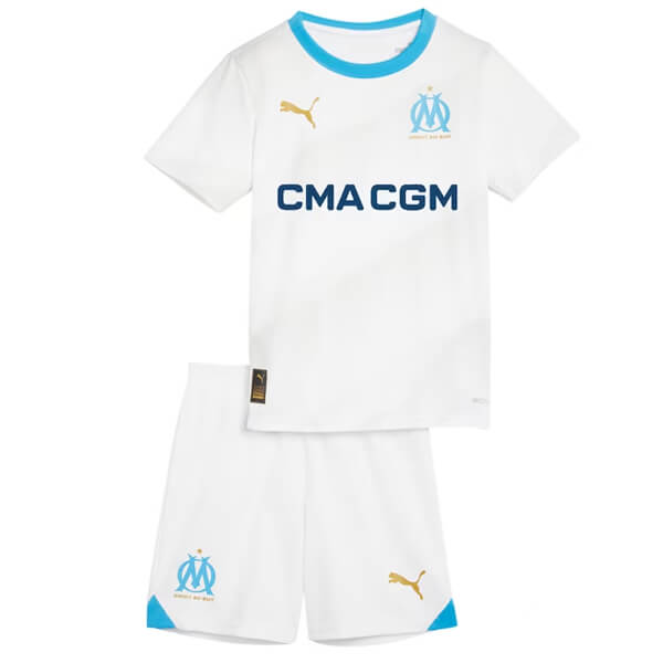 Kids Olympique Marseille Soccer Kit Home Replica 2023/24