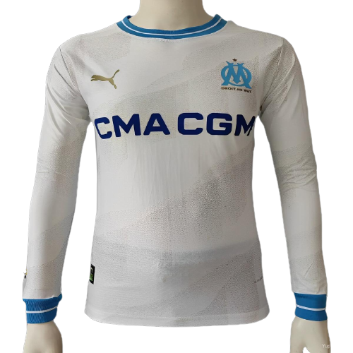 Olympique Marseille Soccer Jersey Away Long Sleeve Player Version 2023/24