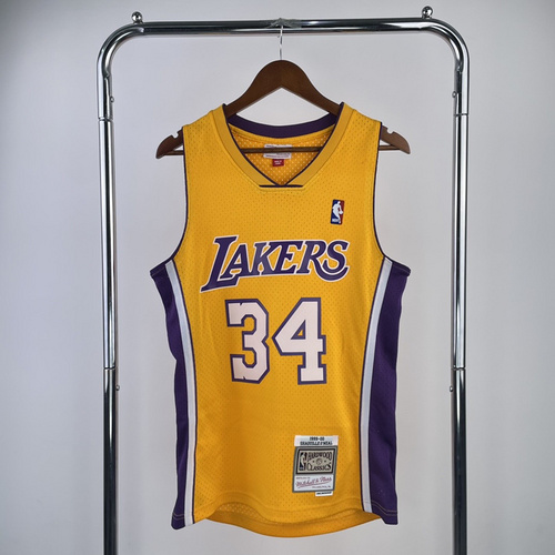Los Angeles Lakers Yellow 34 O'Neal Jersey 1999/00