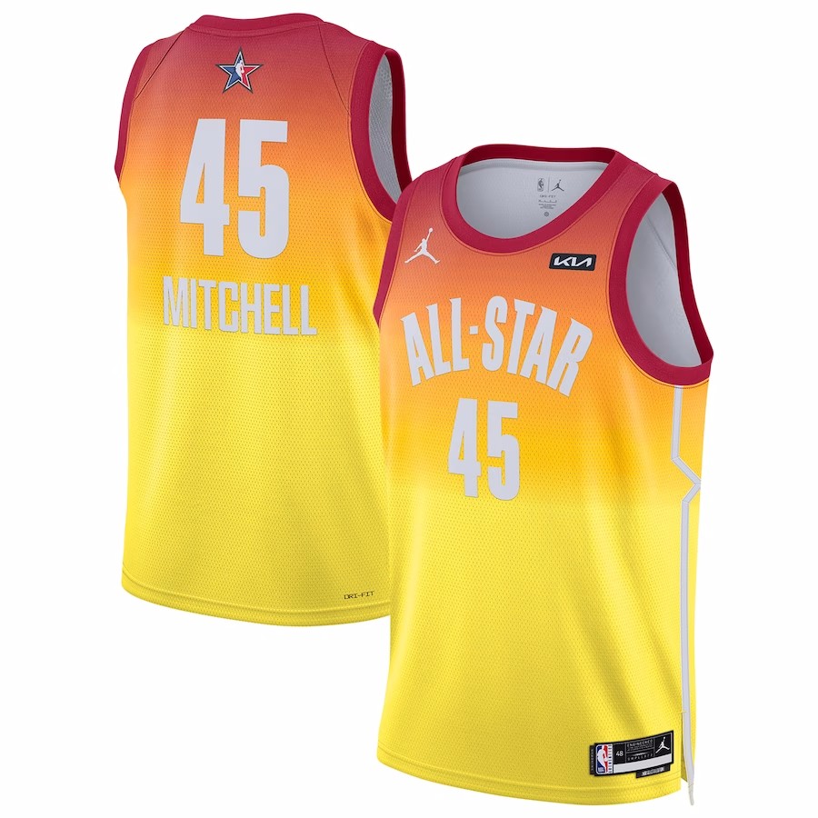 Men's All Star Donovan Mitchell #45 Orange All-Star Game Swingman Jersey 2022/23