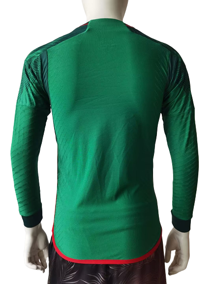 Player Version Mexico 2022 World Cup Home Long Sleeve Soccer Jersey