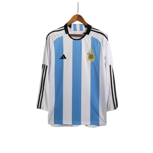 Argentina Soccer Jersey Home Long Sleeve 2023 - 3 Stars