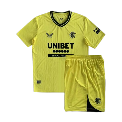 Kids Glasgow Rangers Soccer Kit Goalkeeper Yellow Replica 2023/24