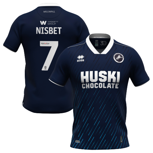 7# Kevin NISBET Millwall Soccer Jersey Home Replica 2023/24