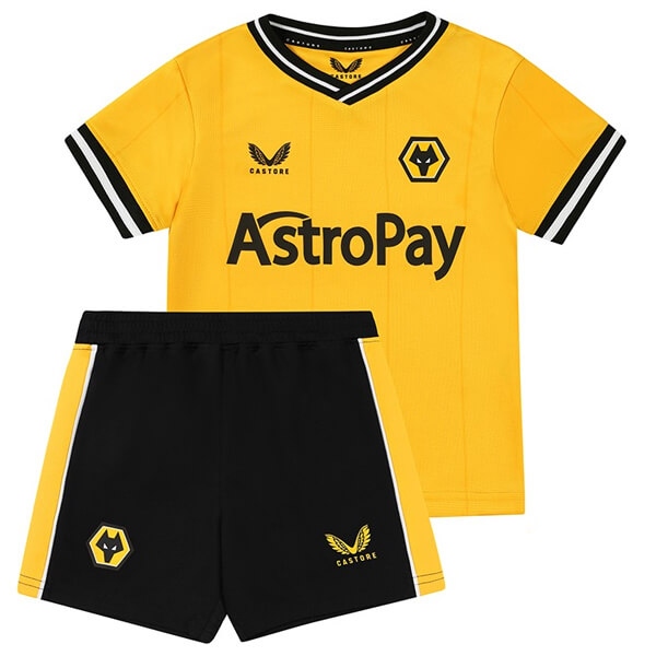 Kids Wolverhampton Wanderers Soccer Kit Home 2023/24