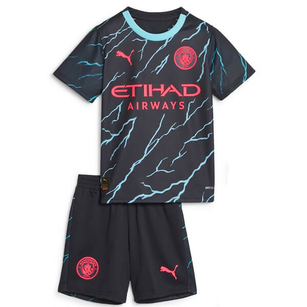 Kids Manchester City Soccer Kit Third 2023/24
