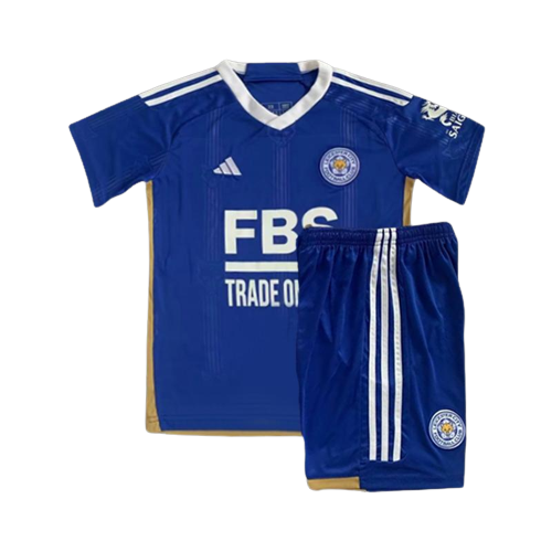 Kids Leicester City Soccer Kit Home Replica 2023/24