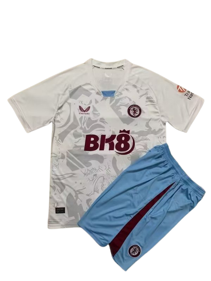Kids Aston Villa Soccer Kit Away Replica 2023/24