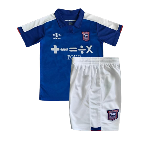 Kids Ipswich Town F.C. Soccer Kit Home Replica 2023/24