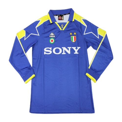 Retro 95/96 Juventus Away Blue Long Sleeve Jersey