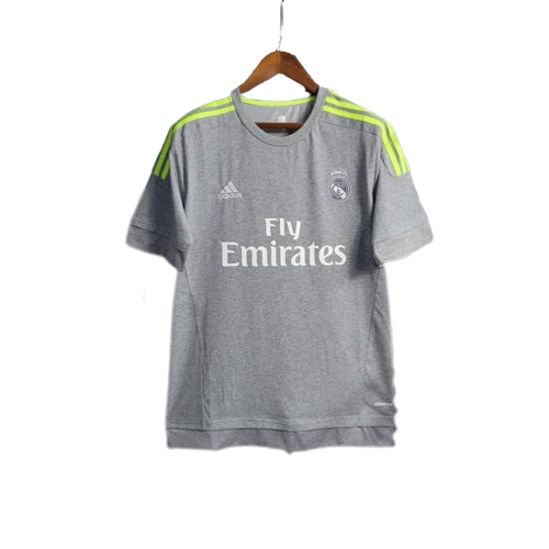 Retro 15/16 Real Madrid Away Grey Soccer Jersey