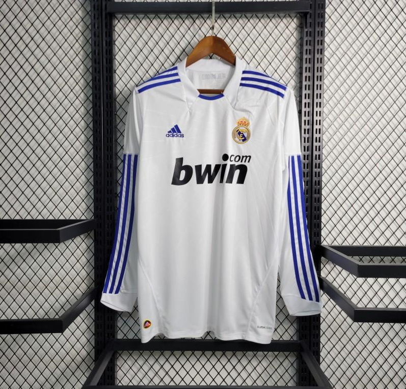 Retro Long Sleeve 10-11 Real Madrid Home Jersey