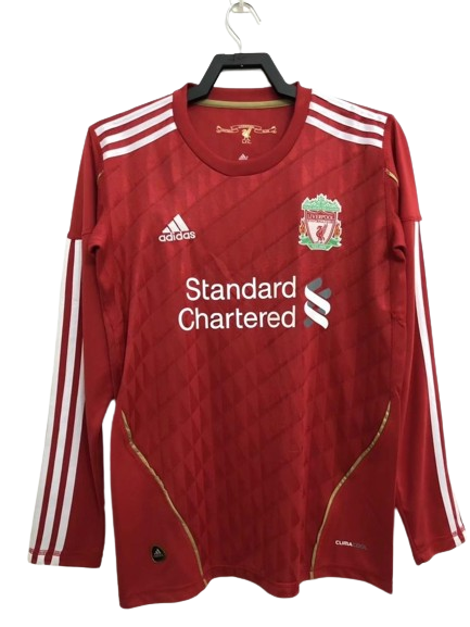 Retro 10/11 Liverpool Home Long Sleeve Soccer Jersey