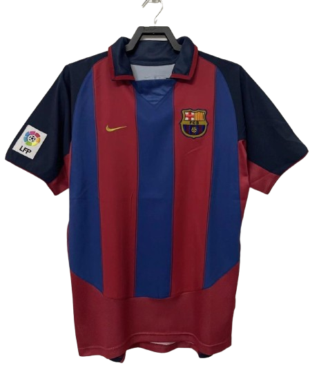 Retro 03/04 Barcelona Home Soccer Jersey