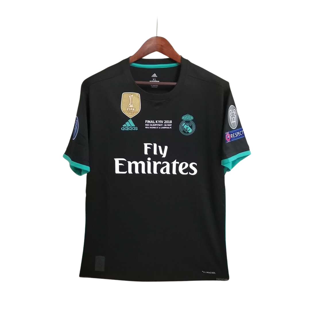 Retro 17/18 Real Madrid Away Soccer Jersey With Full Patch
