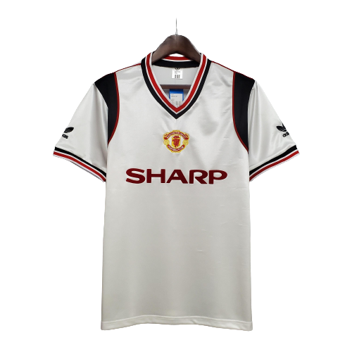 Retro 1985 Manchester United white Soccer Jersey