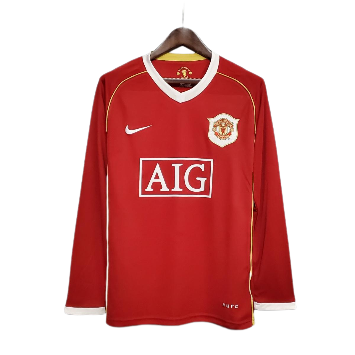Retro 06/07 Manchester United Long sleeve Home Soccer Jersey