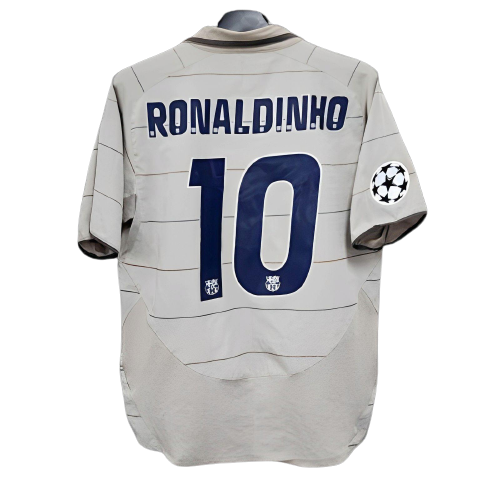 10# Ronaldinho Retro 03/04 Barcelona Away Soccer Jersey