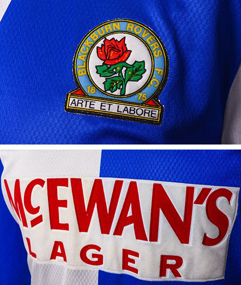 1994-95 Blackburn Rovers Home Retro Soccer Jersey