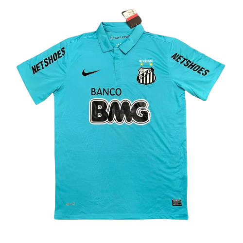 Santos Retro Soccer Jersey Away Blue Classic Football Shirt 11/12