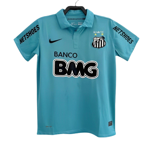 Santos Retro Soccer Jersey Away Blue Classic Football Shirt 14/15