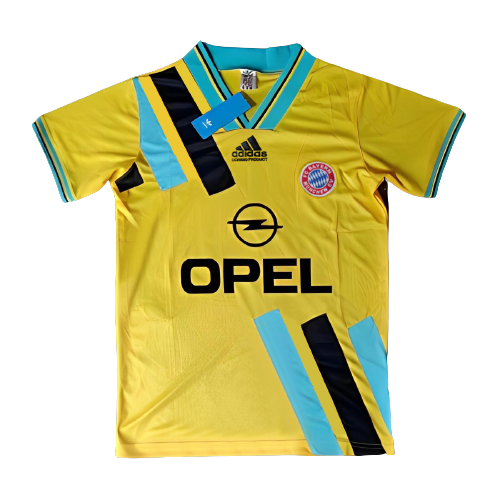 Bayern Munich Retro Soccer Jersey Away Yellow Classic Football Shirt 93/95