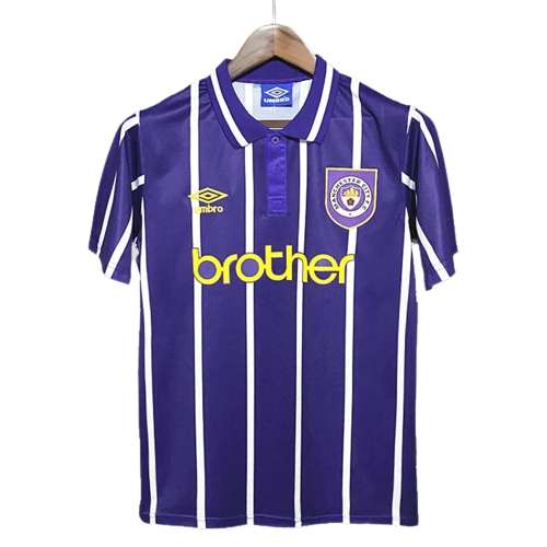 Manchester City Retro Soccer Jersey Third Purple Classic Football Shirt 92/94