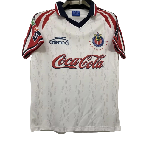Chivas Guadalajara Retro Soccer Jersey Away White Classic Football Shirt 98/99