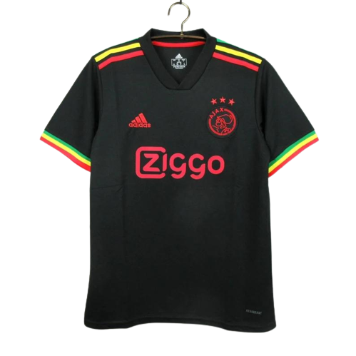 Ajax Retro Soccer Jersey Third Black Classic Football Shirt 21/22