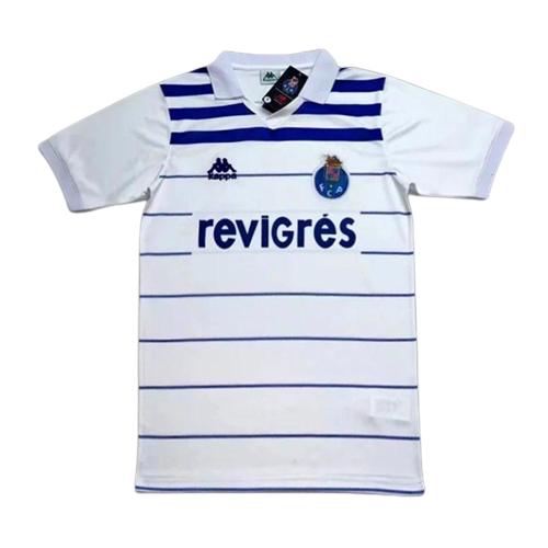 Porto Retro Soccer Jersey Away White Classic Football Shirt 85/86