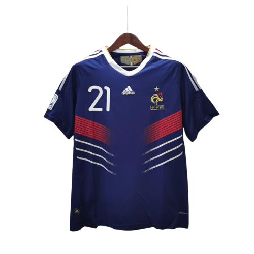 Retro 2010 France Home Jersey 21#