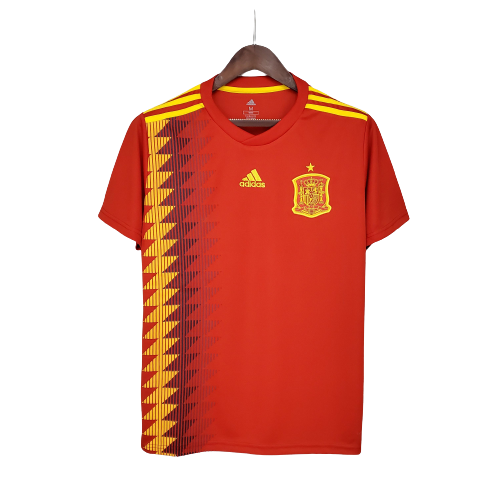 Retro Spain 2018 Home Soccer Jersey