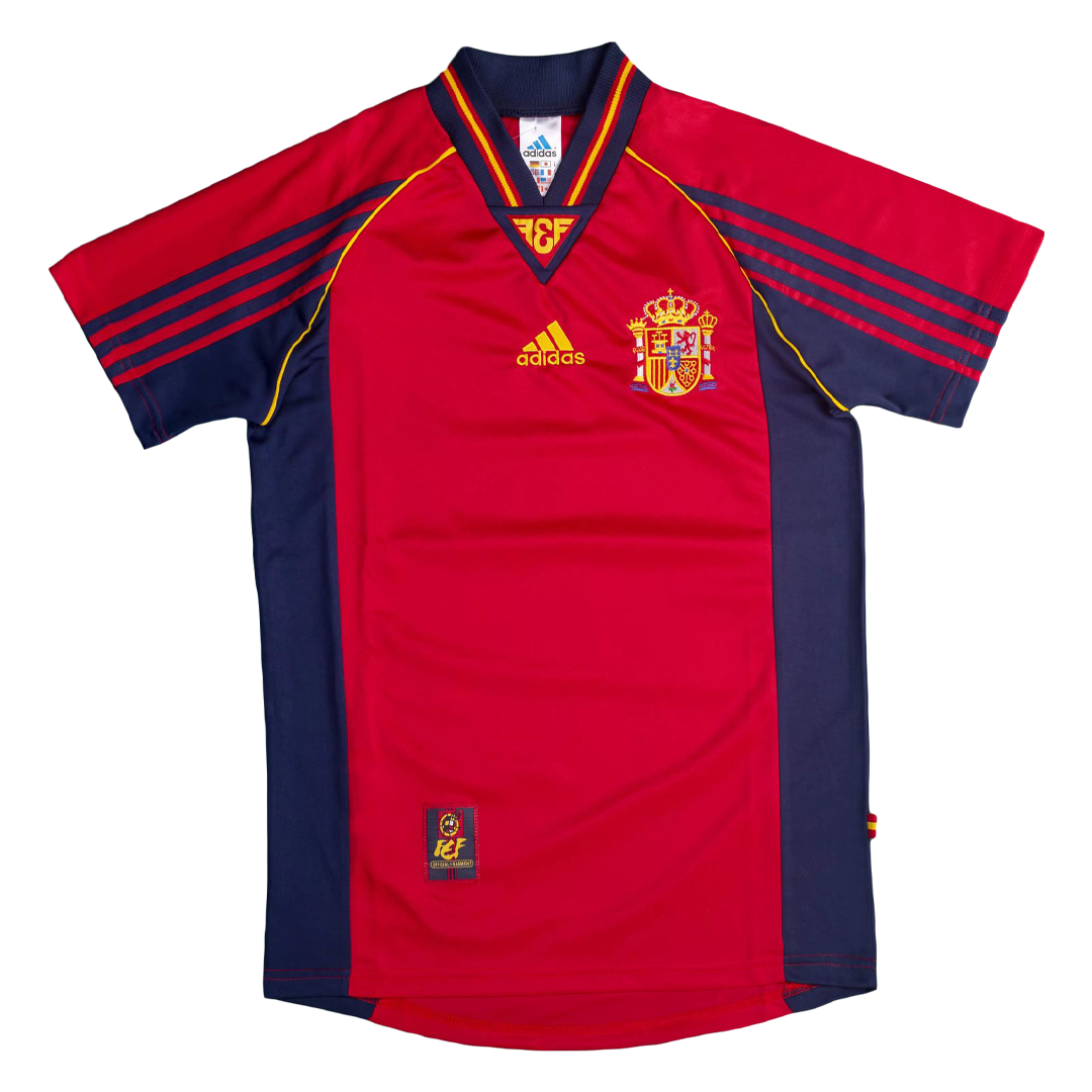 Retro 1998 Spain Home Soccer Jersey