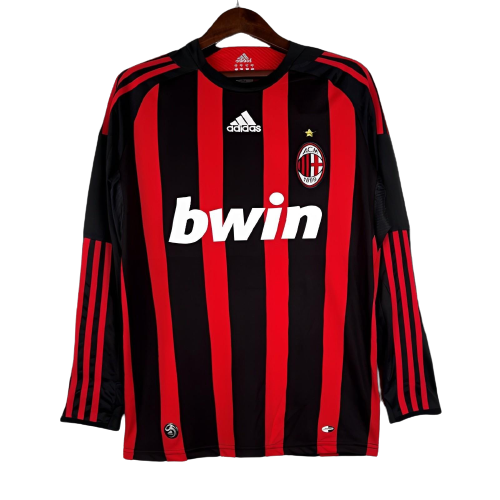 Retro 08/09 AC Milan Home Long Sleeve Soccer Jersey