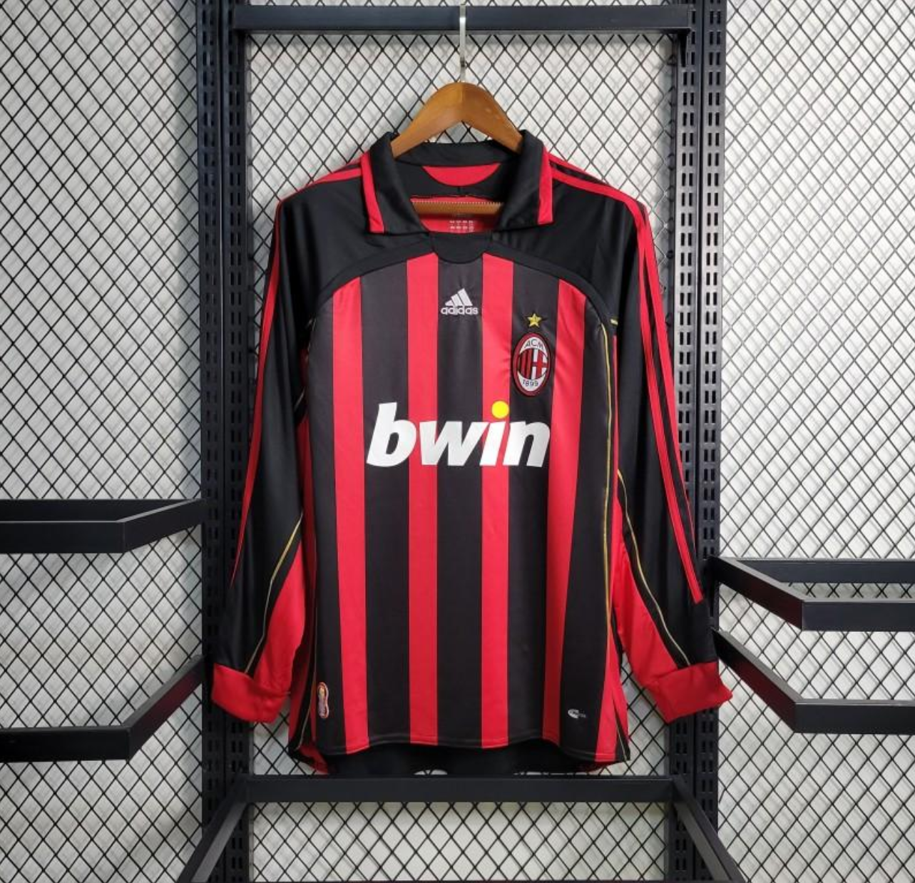 Retro Long Sleeve 2006-07 AC Milan Home Jersey