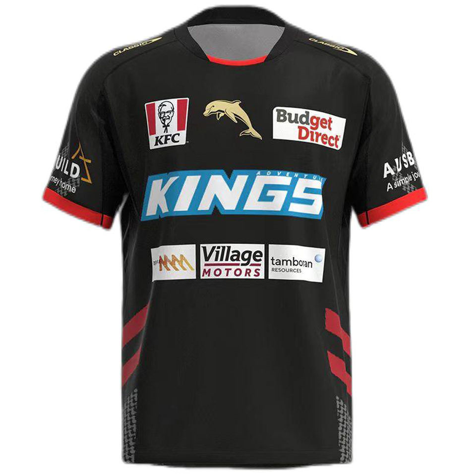 2023 Dolphins Black Rugby Shirt