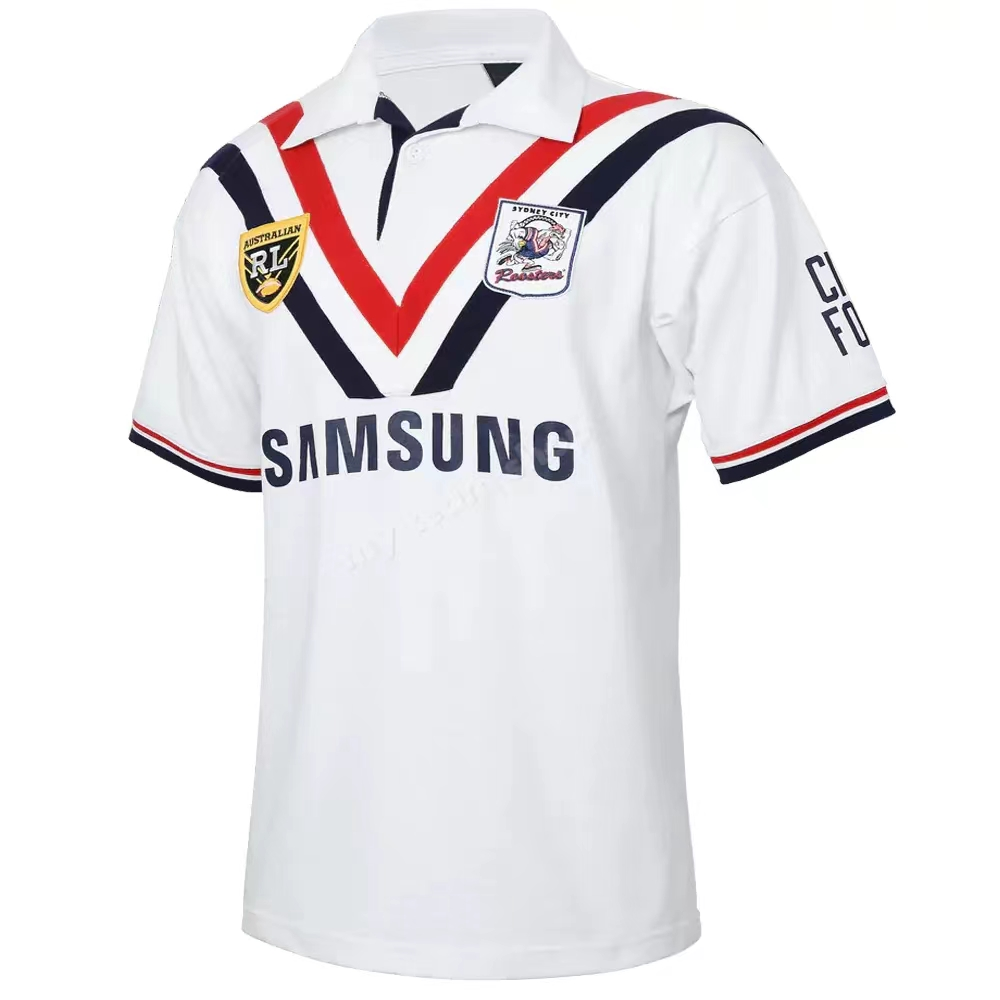 Sydney Roosters White Vintage Rugby Shirt
