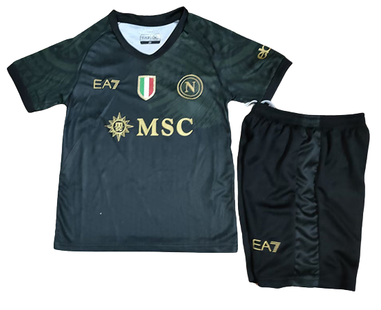 Kids Napoli Soccer Kit Third Replica 2023/24