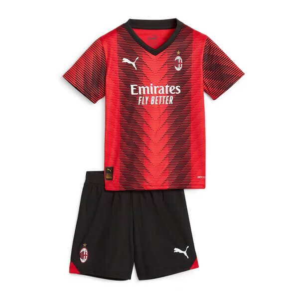 Kids AC Milan Soccer Kit Home Replica 2023/24