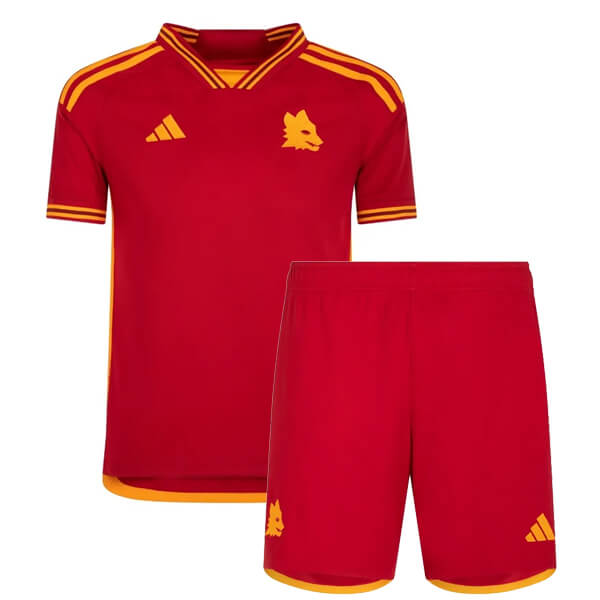 Kids AS Roma Soccer Kit Home Replica 2023/24